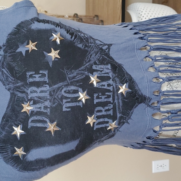 Guess Dare to Dream fringe boho top - Picture 3 of 7